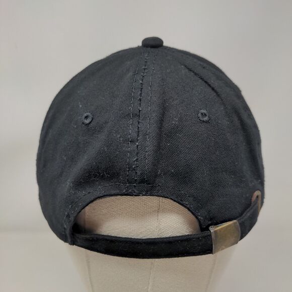 New Chef Slideback Hat Black One Size Adjustable Solid Blank 6 Panel - Picture 5 of 7